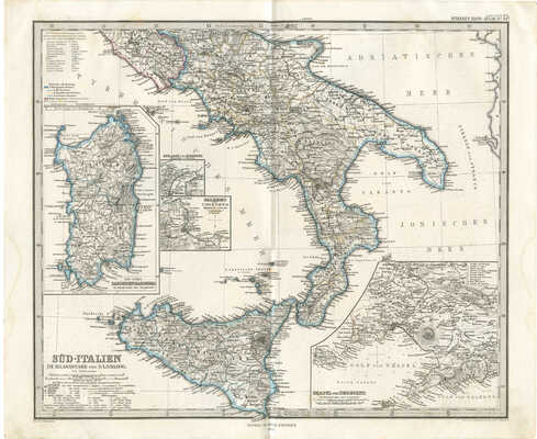 Лот из двух карт Италии: